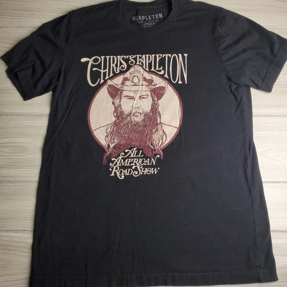 Read Desc. Ladies 2021 Chris Stapleton All American Road Show Tour Shirt sz Med. - Picture 2 of 8